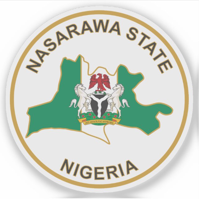 Das Siegel des Staat von Nasarawa, Nigeria Aufkleber (Vorderseite)