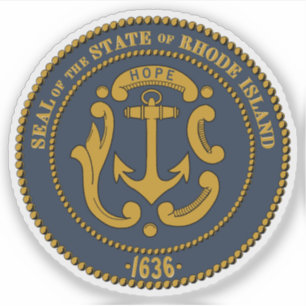 Das Siegel des Staat von Rhode Island Aufkleber