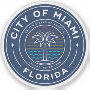 Das Siegel von Miami, Florida Aufkleber