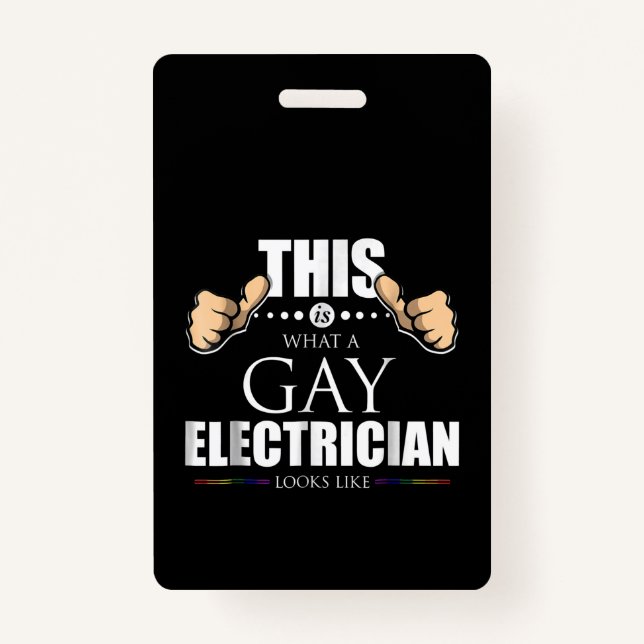 Das sieht ein schwul-elektrischer Elektromann wie  Ausweis (Vorderseite)