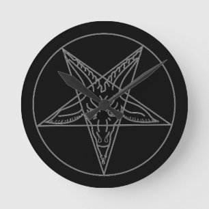 Das Sigil von Baphomet Runde Wanduhr