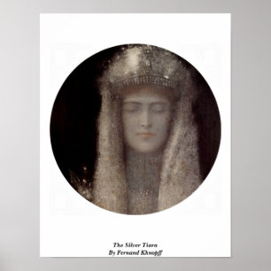 Das Silberne Tiara von Fernand Khnopff Poster