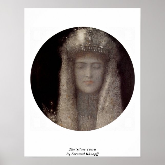 Das Silberne Tiara von Fernand Khnopff Poster (Vorne)
