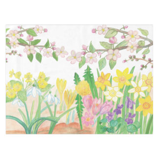 Das sind die Frühlingsblumen, die Freude ausstrahl Tischdecke