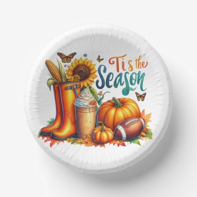 Das sind die Papierschüsseln der Jahreszeit Pappteller (Vorderseite)