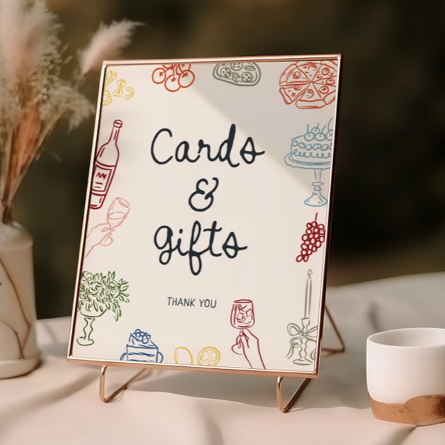 Das sind Illustrierte Karten und Geschenke in den  Poster (Von Creator hochgeladen)