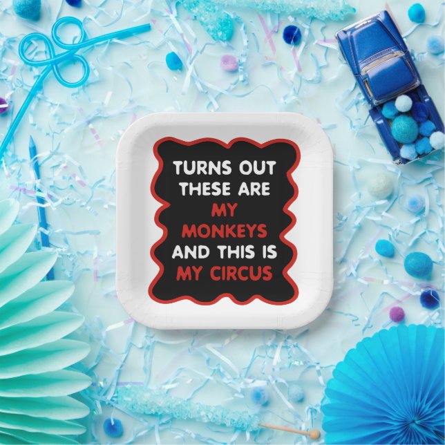 Das sind meine Affen und das ist mein Zirkus Pappteller (Party)