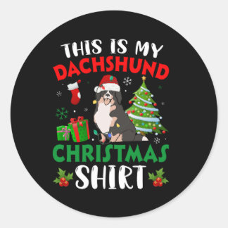 das sind meine Dackel-Weihnachten Runder Aufkleber
