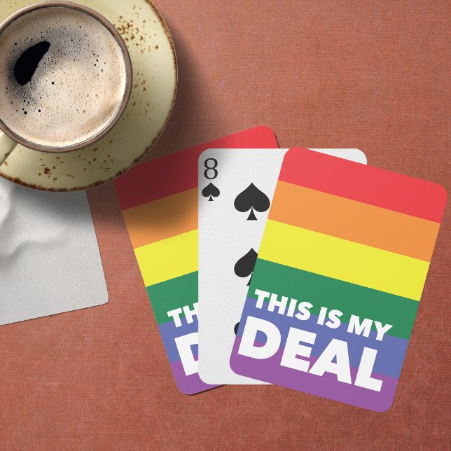 Das sind meine Deal-Stolz-Farben Spielkarten (For our LGBT community we present this ultra cool deck of playing cards.)