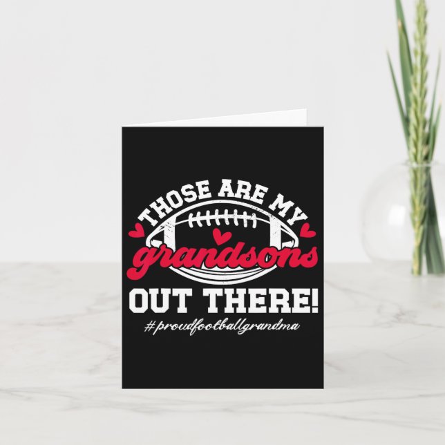 Das sind meine Enkelsöhne Fußball-Oma eines Fußbal Karte (Vorderseite)