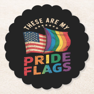 Das sind meine Pride-Flaggen US-Flagge LGBT-Stolz Untersetzer