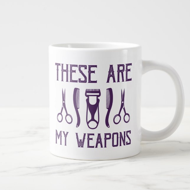 Das sind meine Waffen Jumbo-Tasse (Rechts)