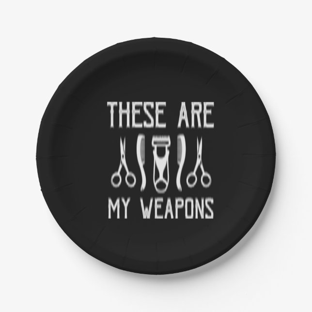 das sind meine Waffen Pappteller (Vorderseite)