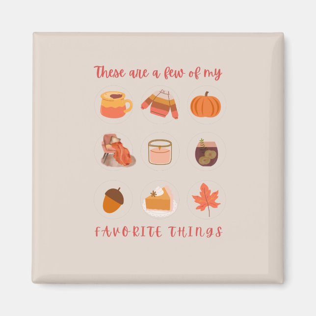 Das sind nur wenige meiner Lieblingssachen Magnet (Vorne)