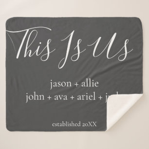 Das sind wir   Personalisierte Familiennamen Sherpadecke