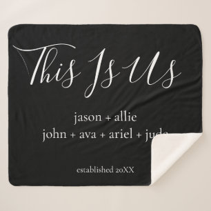 Das sind wir   Personalisierte Familiennamen Sherpadecke