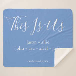 Das sind wir   Personalisierte Familiennamen Sherpadecke