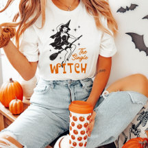 Das Single-Hexen-Vintage-Halloween-T-Shirt