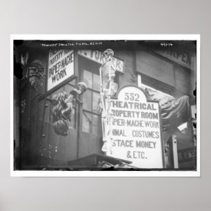 Das Skelett, das Wohnzimmer, New York City Vintag Poster