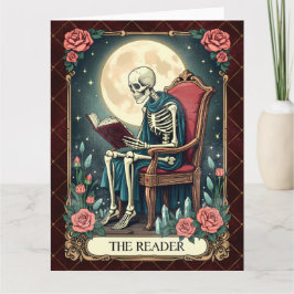 Das Skelett der Vintagen Tarot-Kartenleser Karte