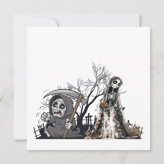 Das Skelett und die Corpse Bride. (Vorderseite)