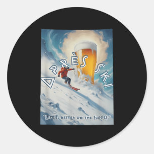 Das Skivergnügen auf den Pisten ist besser Runder Aufkleber
