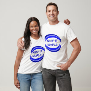 Das Slogan für die Erholung in Blau behalten T-Shirt