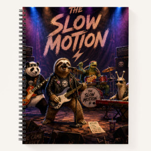 Das Slow-Motion-Lustige-Tier-Rockband-Notizbuch Notizbuch