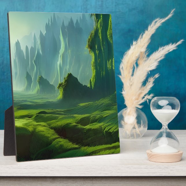 Das smaragdgrüne Tal Fantasy Art Tabletop Fotoplatte (Seite)