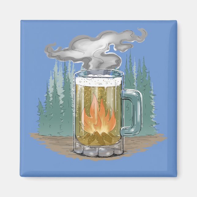 Das Smokey-Bier Magnet (Vorne)