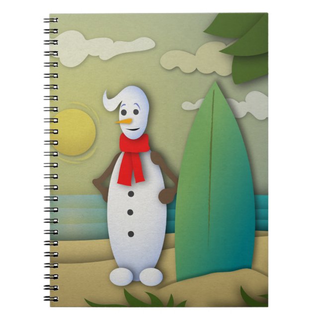 Das Snowman-Notebook im Sommer Notizblock (Vorderseite)