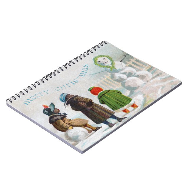 Das Snowman Spiral Foto Notebook Notizblock (Linke Seite)