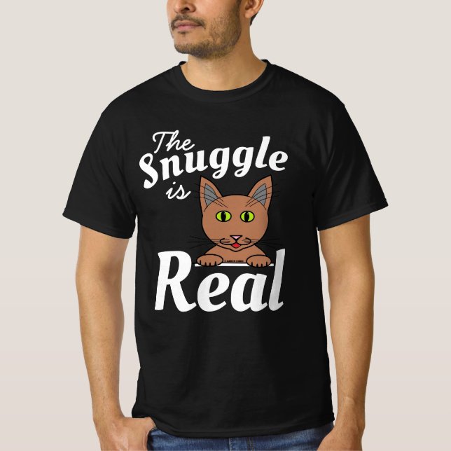 Das Snuggle ist ein echtes Niedliches Cat T-Shirt (Vorderseite)