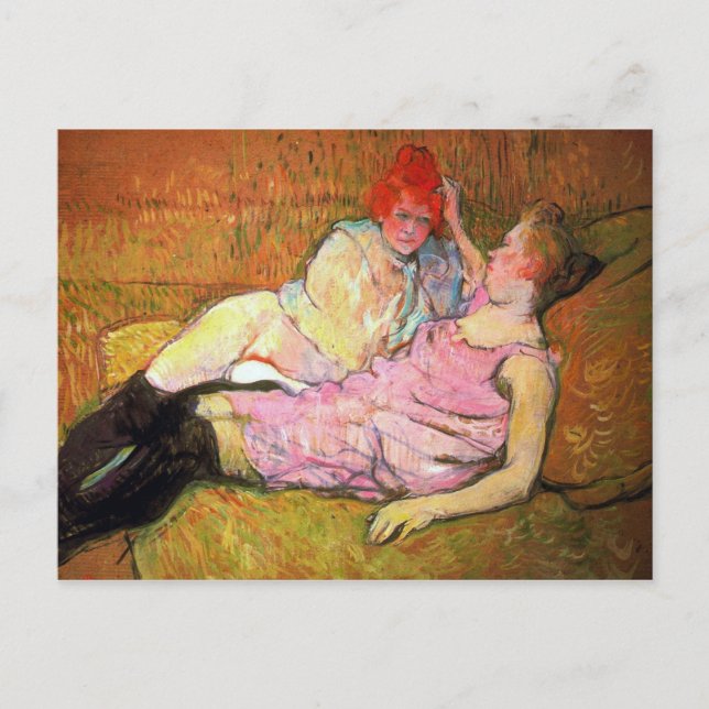 Das Sofa von Toulouse-Lautrec Postkarte (Vorderseite)