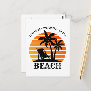 Das Sommerurlaubsleben am Strand ist immer besser Postkarte