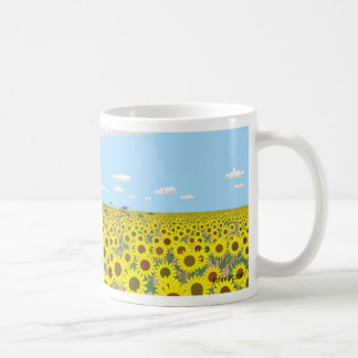 das Sonnenblumefeld Tasse