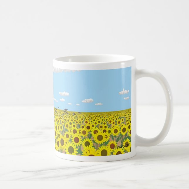 das Sonnenblumefeld Tasse (Rechts)