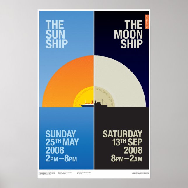 Das Sonnenschiff / das Mondschiff-Poster Poster (Vorne)