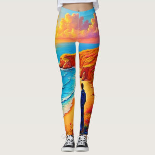 Das Sonnenset Beach Solitude Design Leggings
