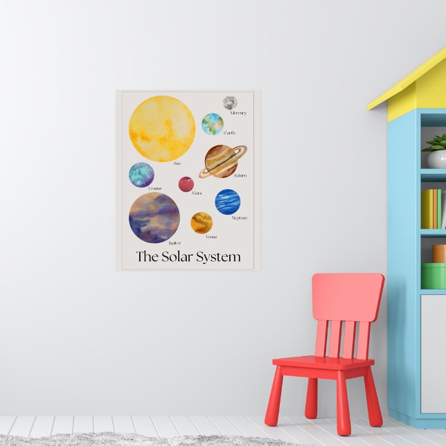 Das Sonnensystem Kid's Lernen 24"x30" Poster (Kinderzimmer 1)
