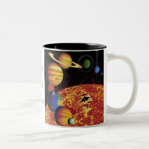 Das Sonnensystem Zweifarbige Tasse