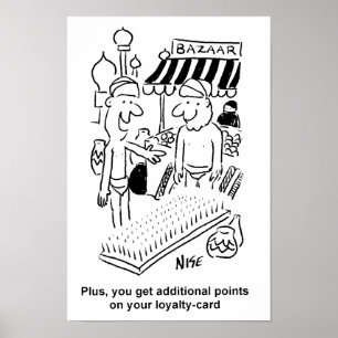 Das sonnige Bed of Nails Indian Bazaar Marketplace Poster