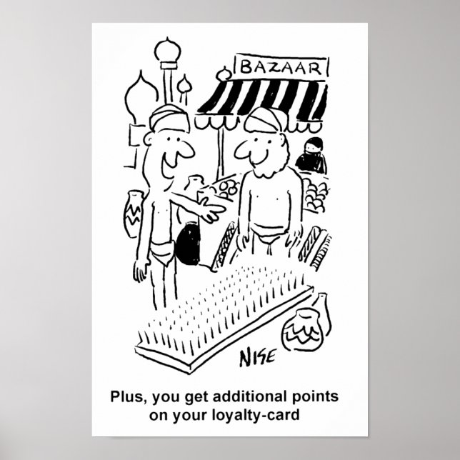 Das sonnige Bed of Nails Indian Bazaar Marketplace Poster (Vorne)