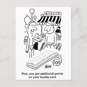 Das sonnige Bed of Nails Indian Bazaar Marketplace Postkarte