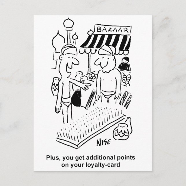 Das sonnige Bed of Nails Indian Bazaar Marketplace Postkarte (Vorderseite)