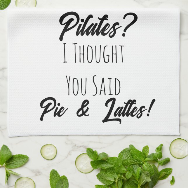 Das sonnige Geschenk , Pilates , Kaffee , Gaumenge Geschirrtuch (Gefaltet)