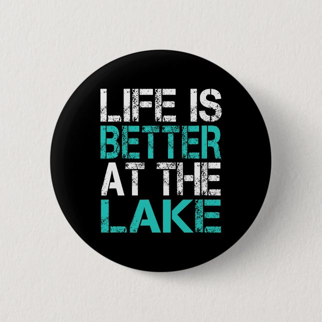 Das sonnige Leben am See Camping Summer Va Button (Vorderseite)