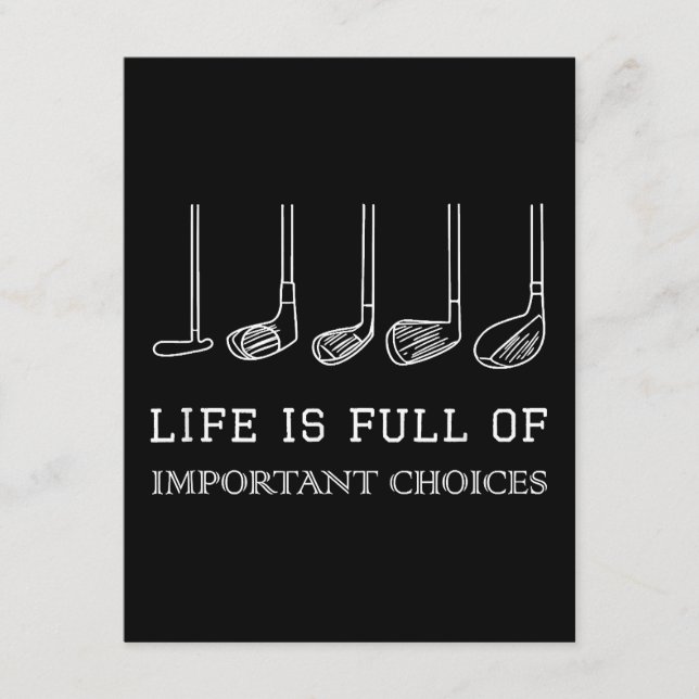 Das sonnige Leben ist voll von wichtigen Optionen  Begleitkarte (Vorderseite)