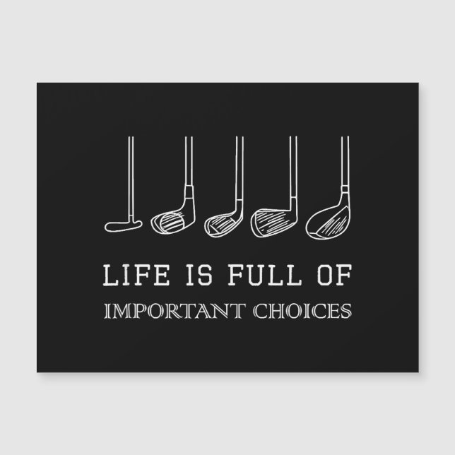 Das sonnige Leben ist voll von wichtigen Optionen  Magnetkarte (Vorderseite)