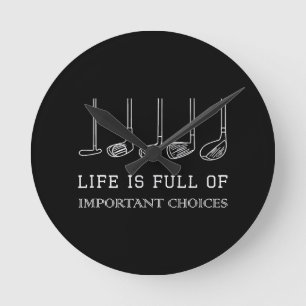 Das sonnige Leben ist voll von wichtigen Optionen  Runde Wanduhr